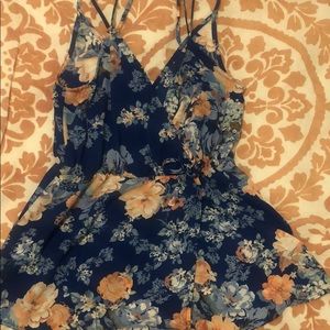 Flowery silk tank top